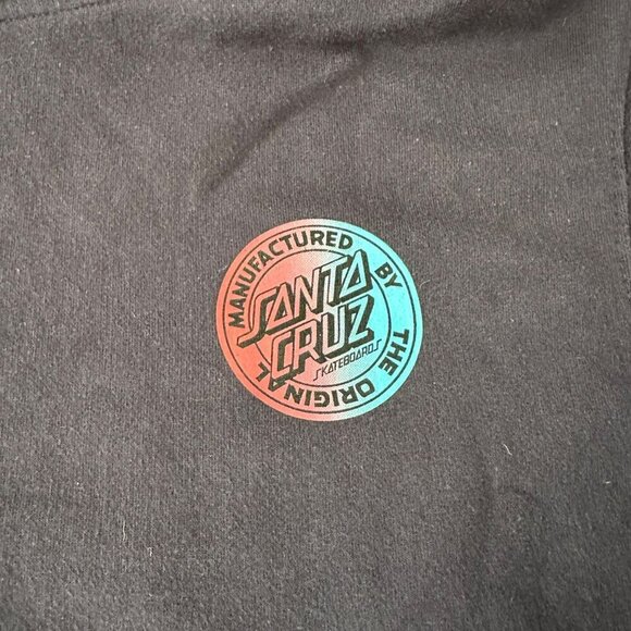 Santa Cruz Original Hoodie Mens Large Blue Skateboard Print Sweatshirt - Picture 2 of 7